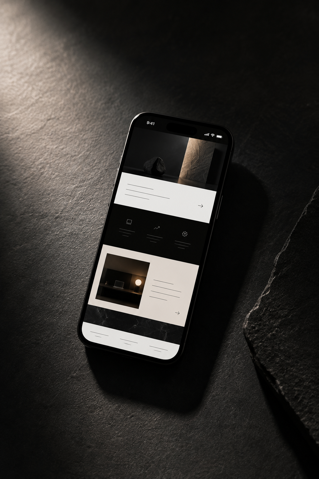 Ejemplo de diseño web — vista en móvil